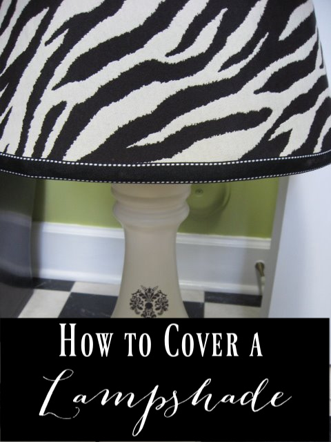 Covering A Lampshade Southern Hospitality, How To Wrap Fabric Around A Lampshade