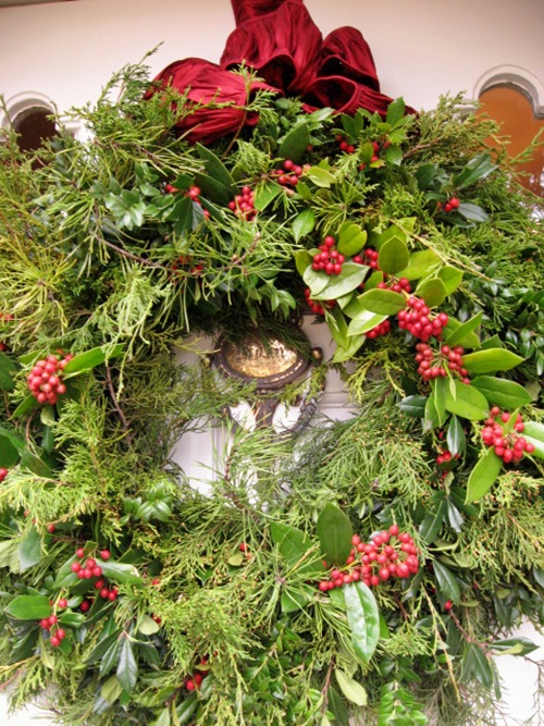 Christmas real green wreath