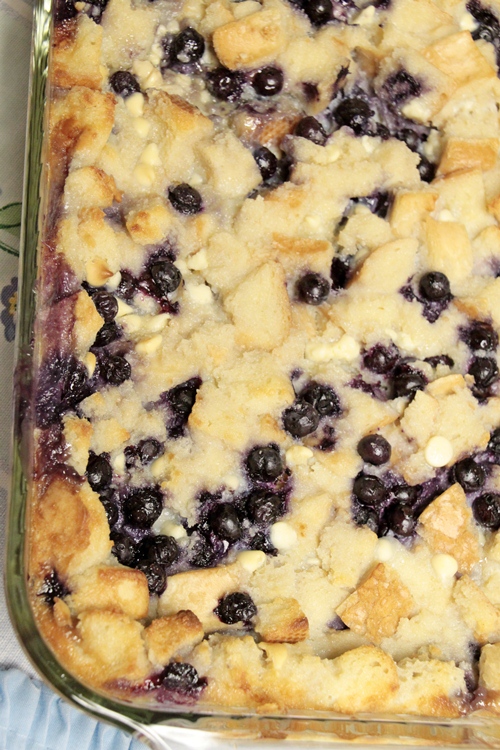 blueberry bread pudding