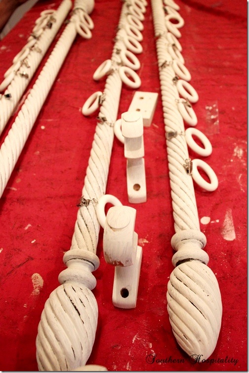 Curtain Rods after chalk paint
