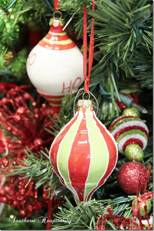 Green Red ornaments