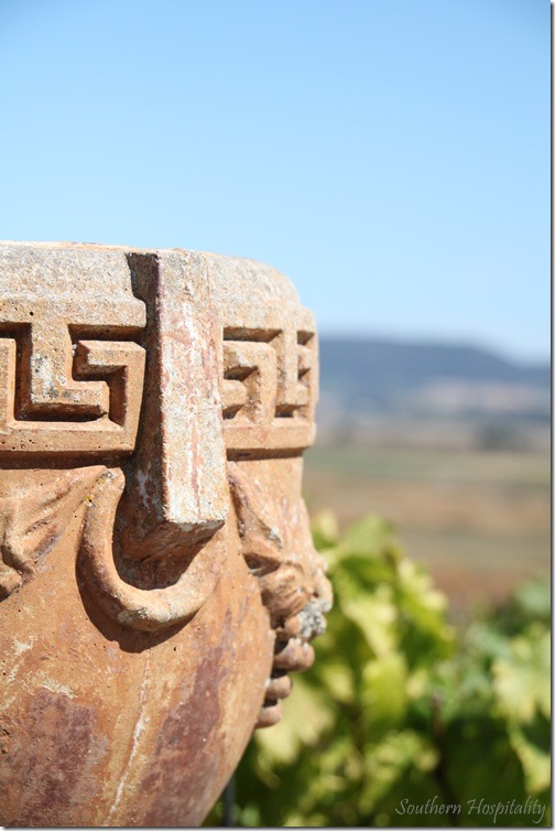 urn in vineyard