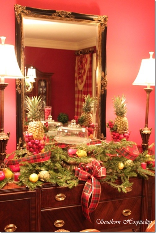 Christmas dining room buffet