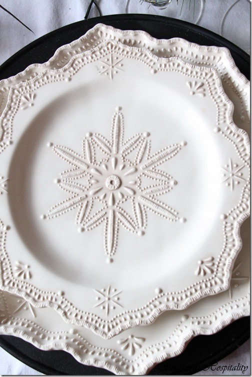 white snowflake plates 