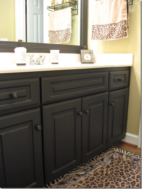 black painted laminate cabinets - Southern Hospitality