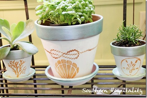 Martha Stewart painted planter