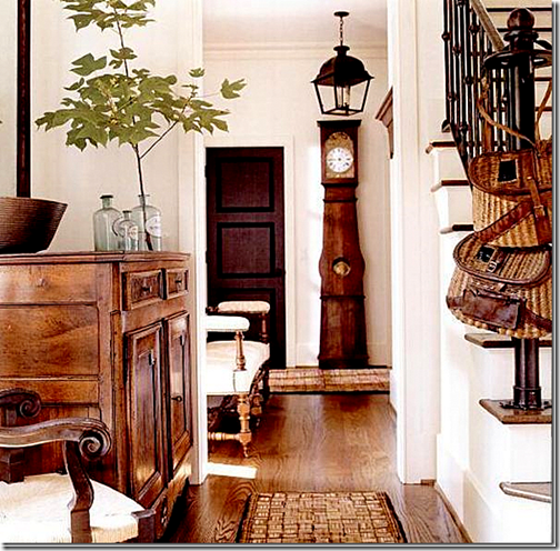 black door foyer