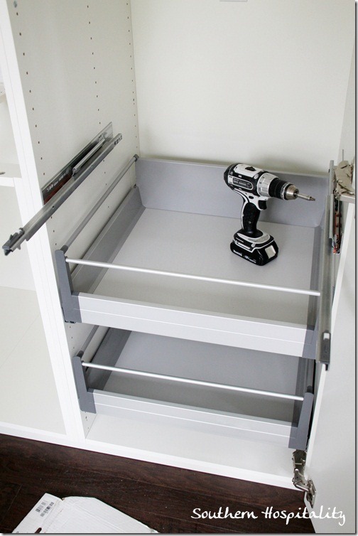 Installing Sliding Shelves in a Pantry - Southern Hospitality