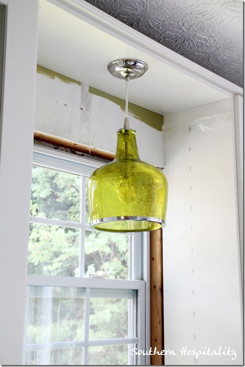 Ballard designs green pendant over sink