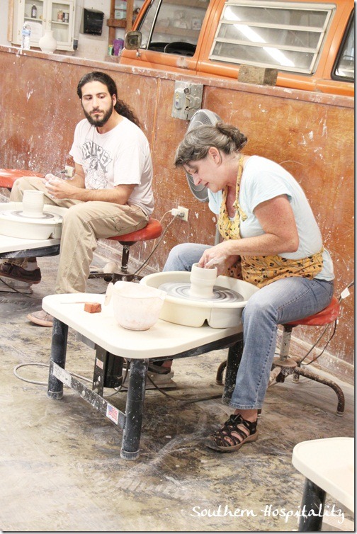 Pottery masters in class
