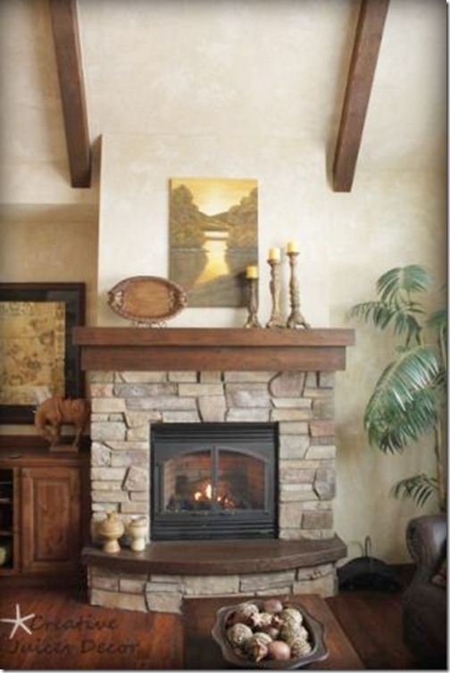 blog rustic fireplace mantle