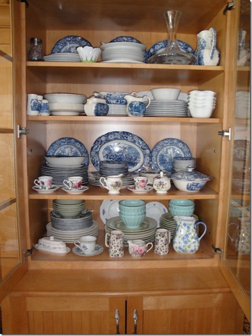 dishes in hutch