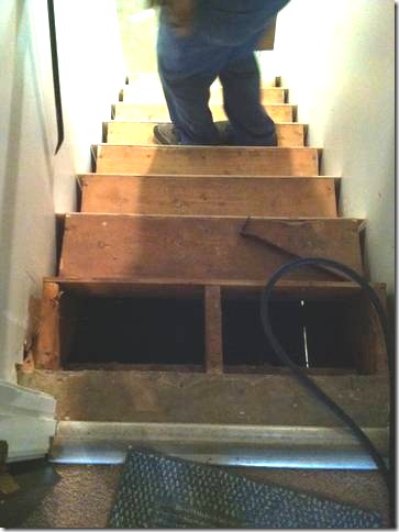 removing top step