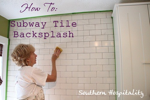 how to install subway tile backsplash