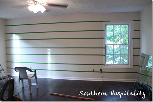 taped walls with Frogtape