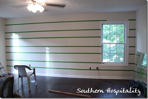 Fresh & Fab Family Room: How to Measure & Tape a Painted Greek Key Accent  Wall