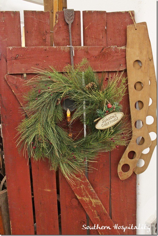 Door and wreath