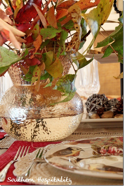 Gold Vase Holiday Tablescape