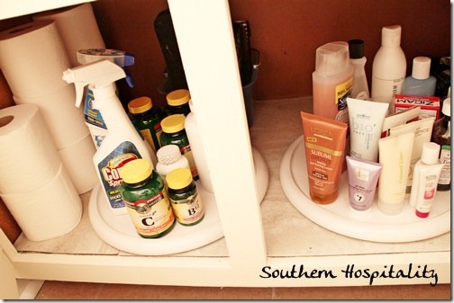 bathroom storage lazy susan