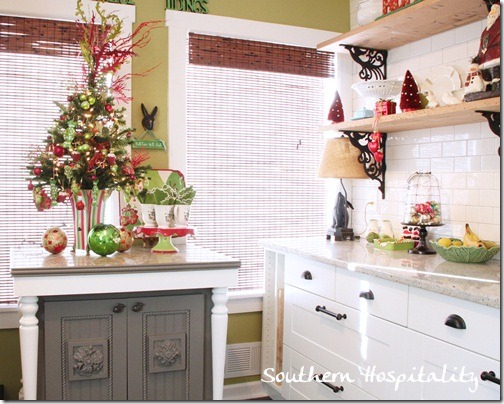 kitchen at Christmas