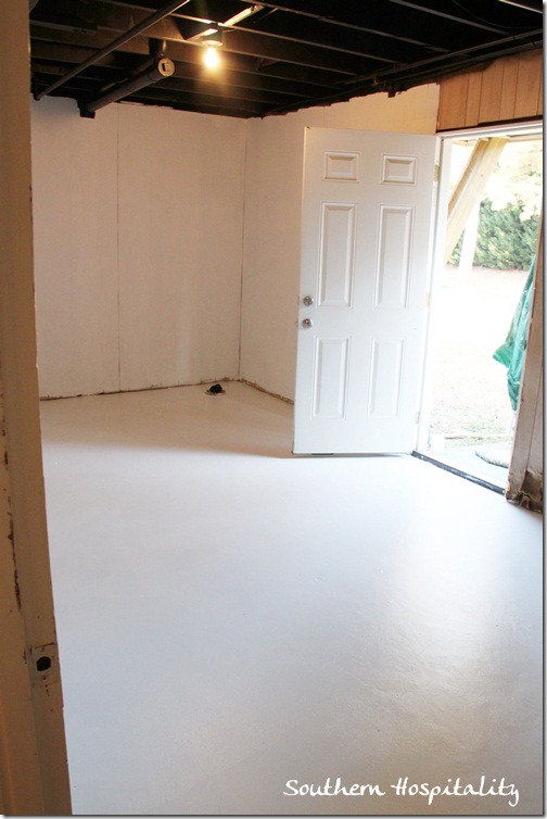 white floor