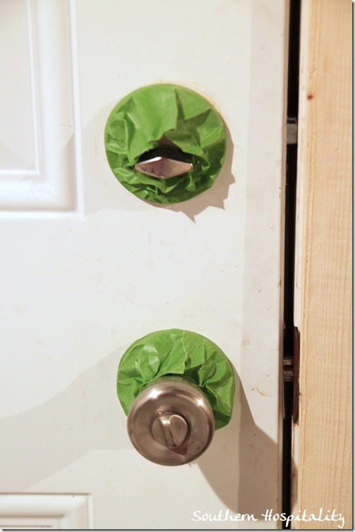 tape knobs with Frogtape