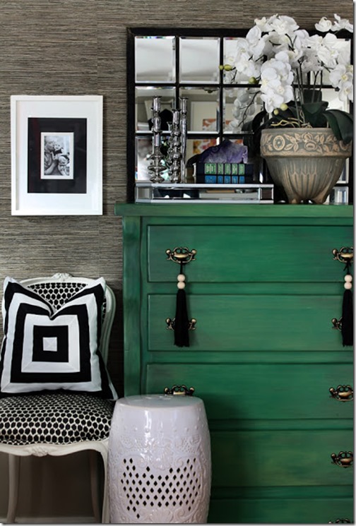 painted green dresser
