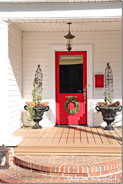 red front door