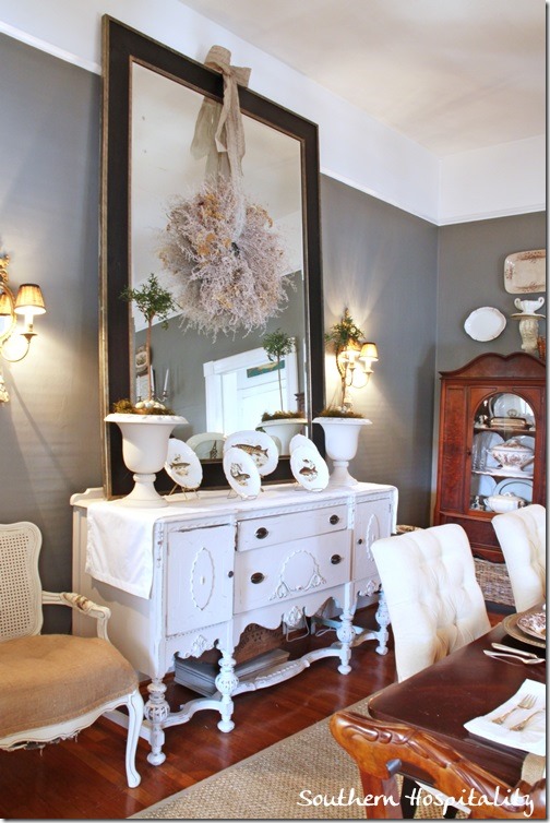 sideboard and mirror