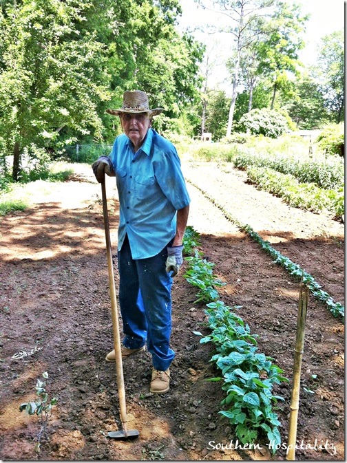 dad in garden