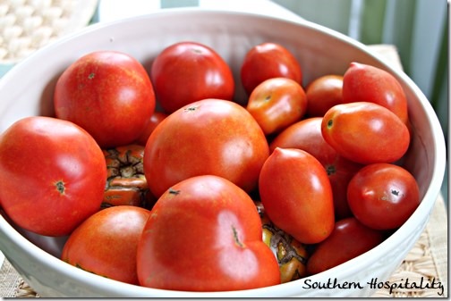 home grown tomatoes