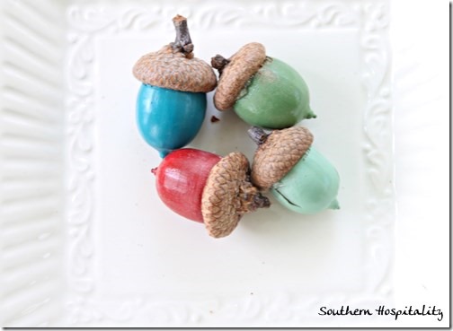 painted acorns