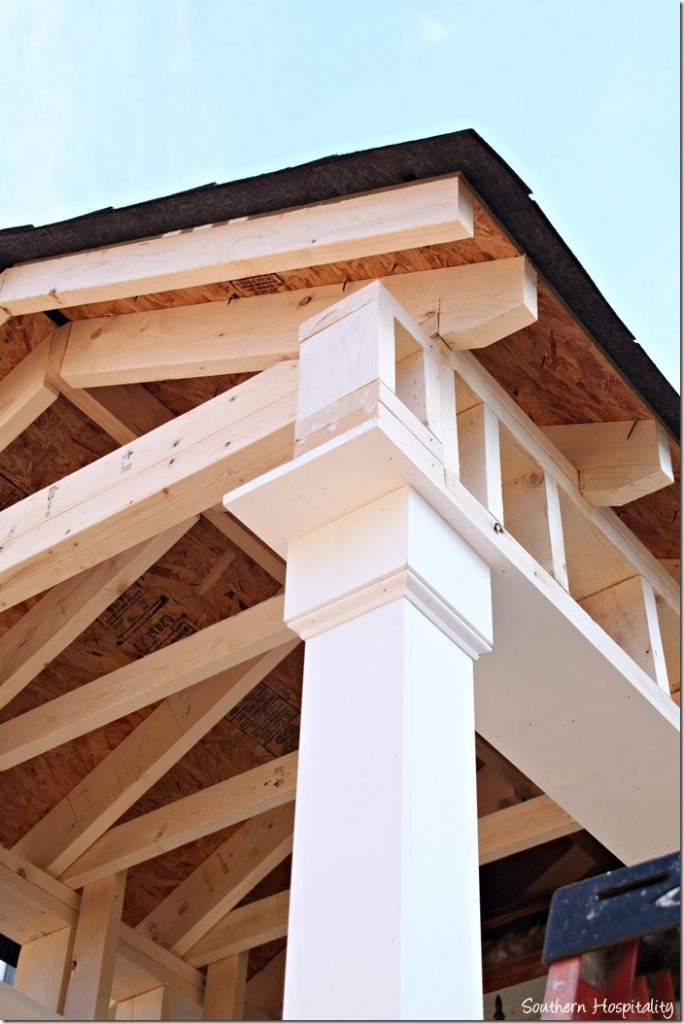 columns to new porch roof