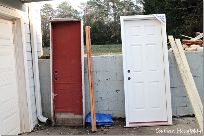 old garage door out