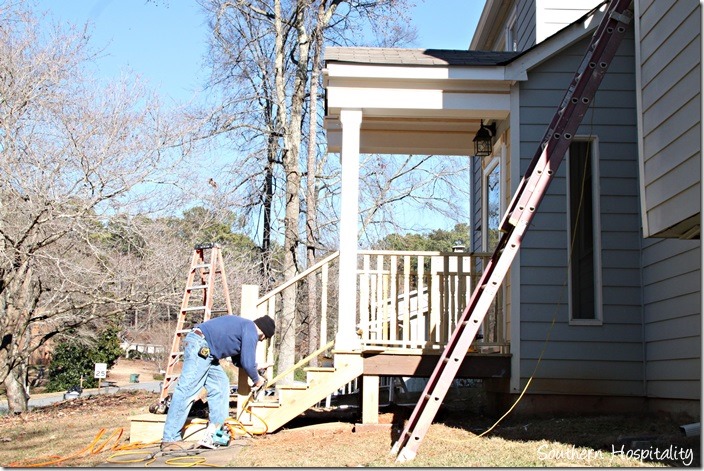 posts and railings porch