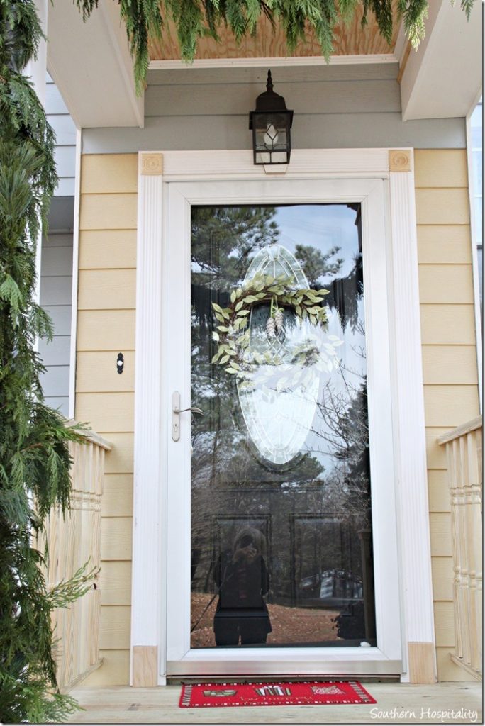 trimmed out front door