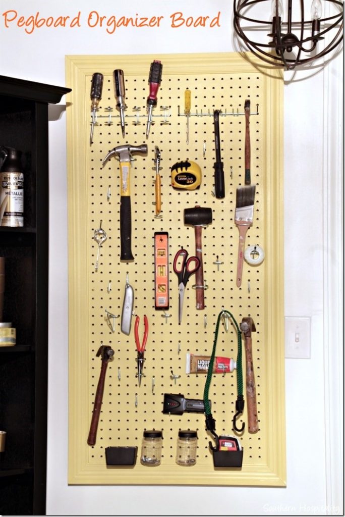 Handy Pegboard Paint Brush Organizer