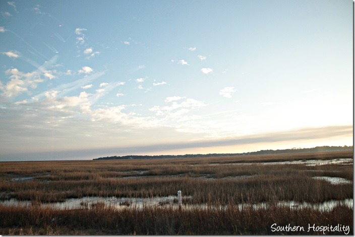 sunset over tybee marsh