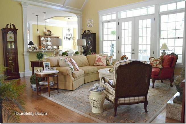 living room french doors