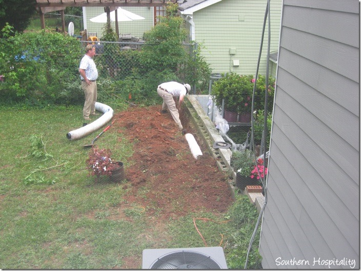 drain going in