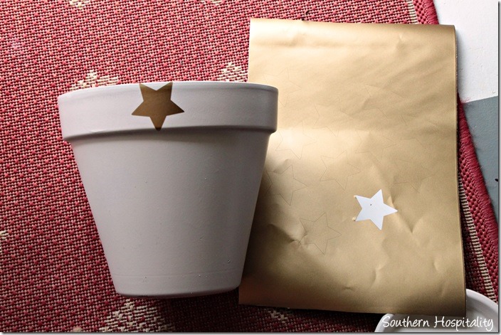 stars on clay pot