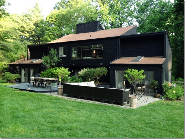 black exterior patio