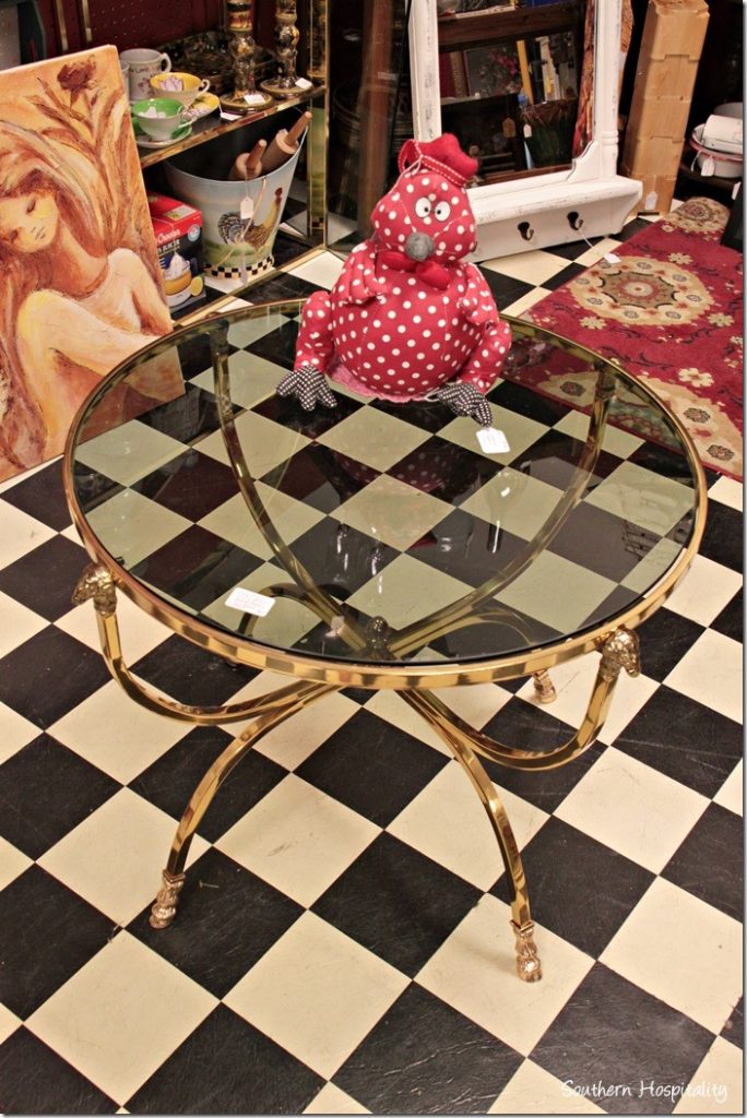 brass table