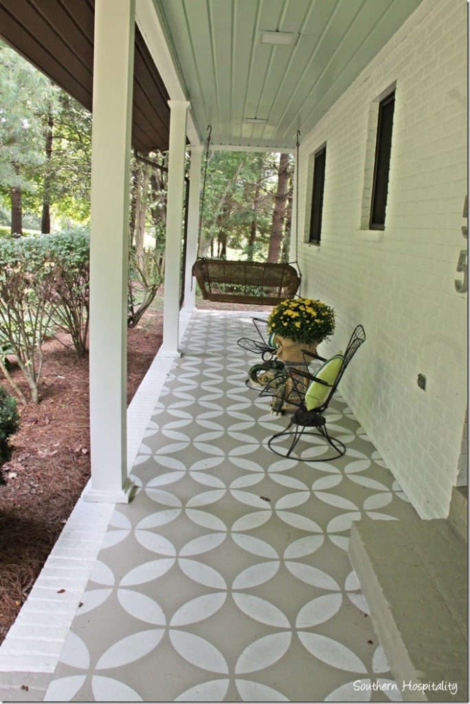 porch with stencil