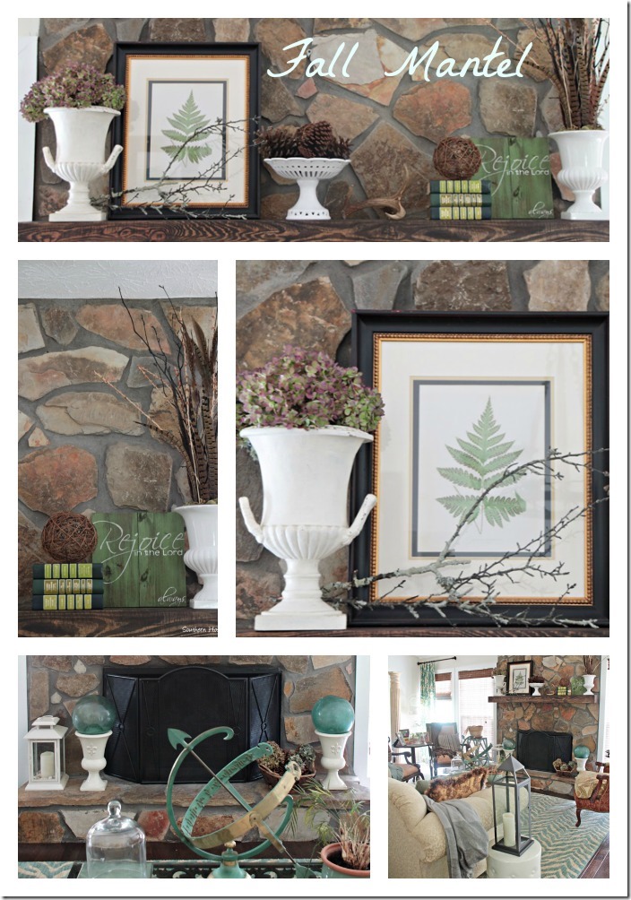 Fall Mantel collage