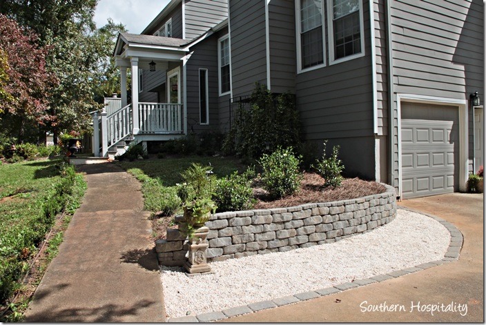 driveway and retaining wall