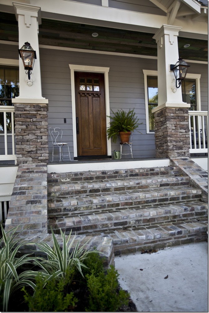 wooden front porch steps designs brick homes