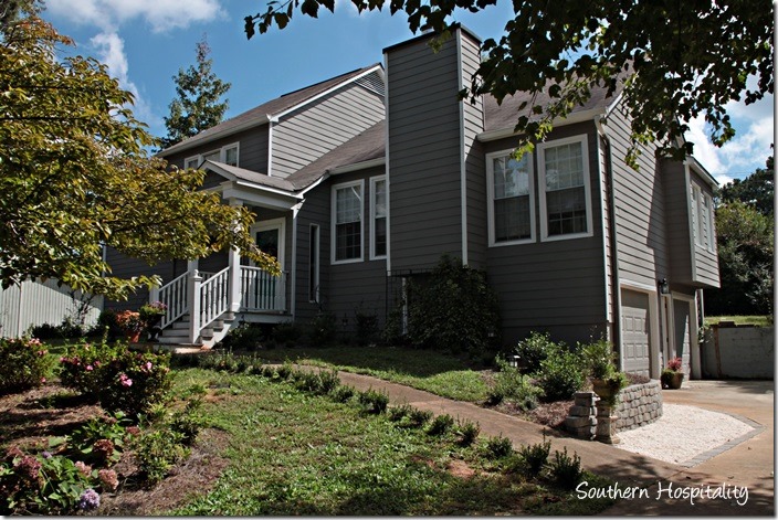 front of house and new wall