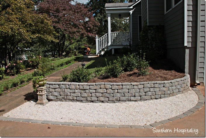 retaining wall after