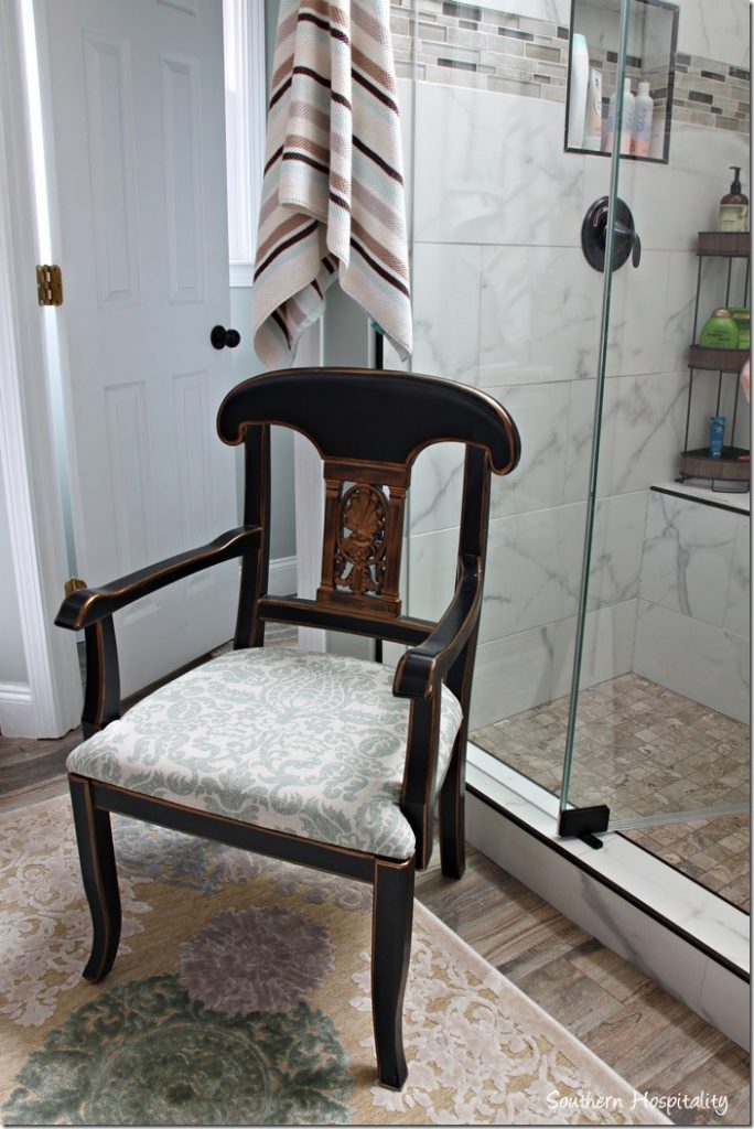 chair in bathroom